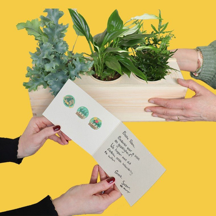 Wenskaart met persoonlijke boodschap - Blooms out of the Box